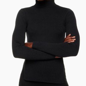 Black Babaton Sculpt Knit Tie-Back Longsleeve Xsmall